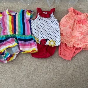 3 baby girl dresses in size 3-6 month